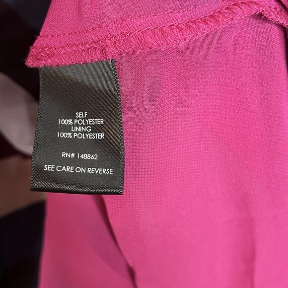 Torrid Diagonal Striped Chiffon Tank Top Womens 5X Colorful Sleeveless Pink - Picture 4 of 5